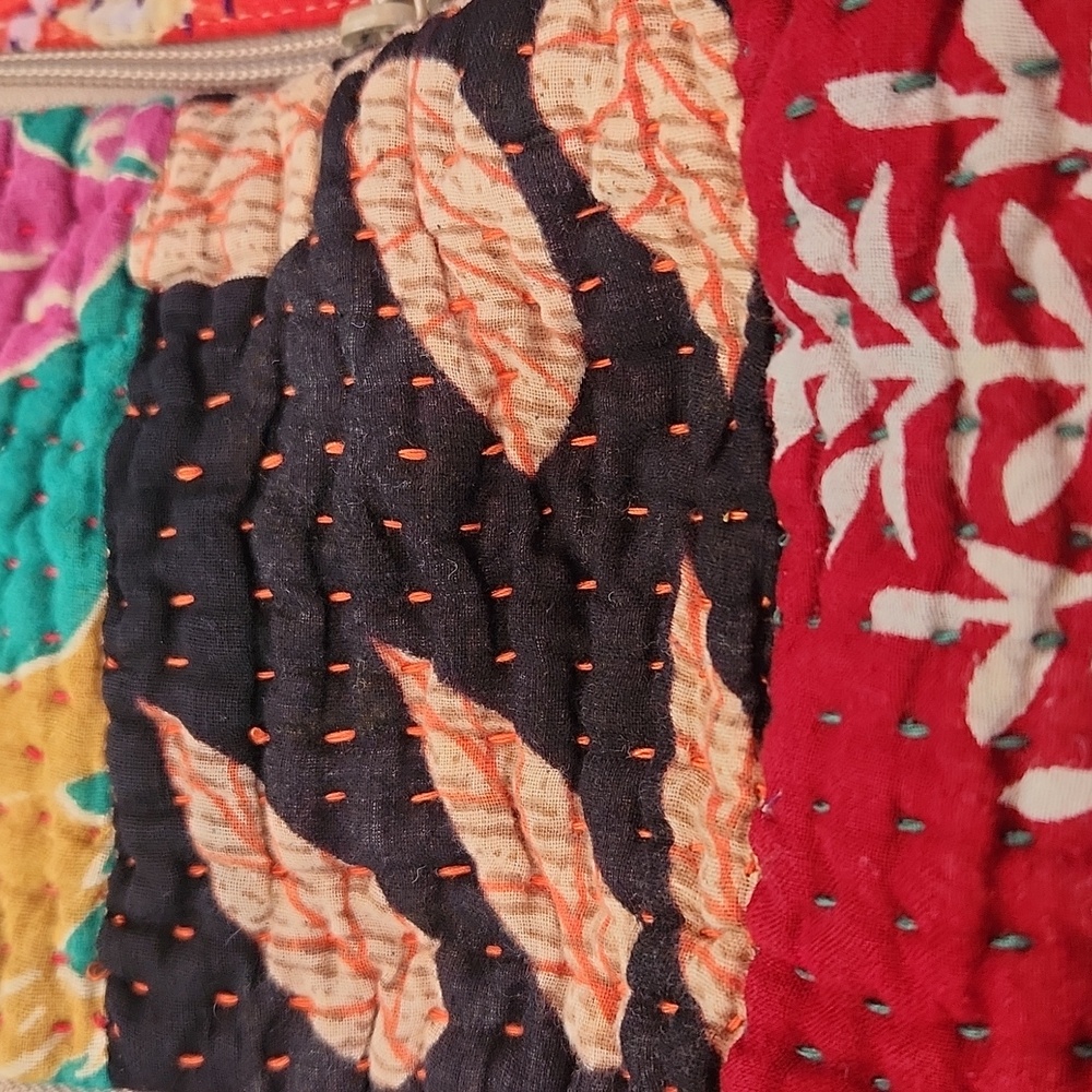 Colorful Patchwork Quilted World Finds Hippie Boho Sling Bag - Picture 6 of 12